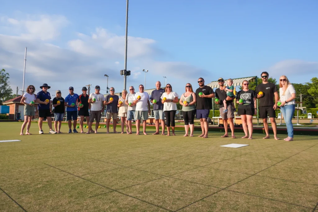 Barefoot bowls party group booking at Camden Sports Club.