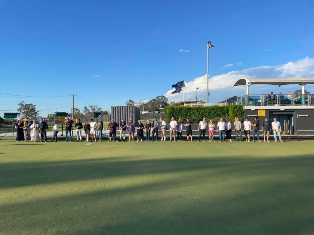 Lawn bowls green at Austral Bowling Club.