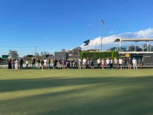 Lawn bowls green at Austral Bowling Club.