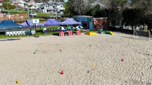 Kids Party area ready for a fun Beach Party.